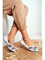 Dámské Kožené Baleríny Maciejka Bílé 01358-21