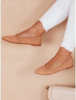 Dámské semišové baleríny s plochým podpatkem GLAMINO khaki FashionStreet ZY0775