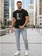 Pánské bavlněné tričko s potiskem revolution black FashionStreet NX0143R