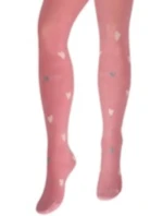 Vzorované punčocháče 6-11 let dívky RŮŽOVÉ 152-158 Vzorované punčocháče 6-11 let dívky RŮŽOVÉ 152-158