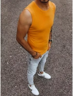 Pánské tričko bez rukávů s potiskem oranžové FashionStreet RX4915