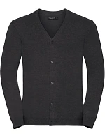 Russell Athletic 715M Pánský pletený cardigan s výstřihem do V 11.715M charcoal marl Russell Athletic 715M Pánský pletený cardigan s výstřihem do V 11.715M charcoal marl