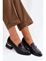 Dámské polobotky na klocku Vinceza 58625 Černé