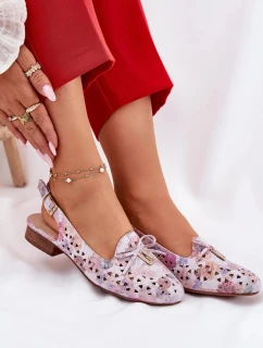 Dámské perforované baleríny s otevřenou patou Navinnia – multikolor