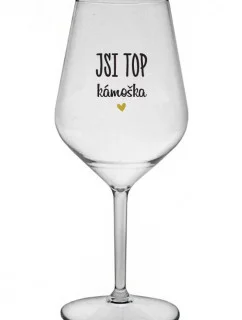 JSI TOP KÁMOŠKA - čirá nerozbitná sklenice na víno 470 ml