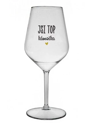 JSI TOP KÁMOŠKA - čirá nerozbitná sklenice na víno 470 ml