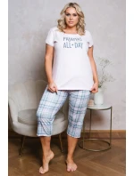 Italská móda Glamour po celé délce 3/4 velikosti sp. barva: světle růžová/potisk Italská móda Glamour po celé délce 3/4 velikosti sp. barva: světle růžová/potisk