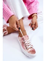 Módní nízké tenisky Big Star LL274044 růžovo-béžová