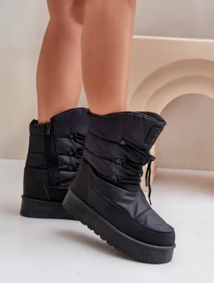 Sněhule na platformě se zipem Big Star OO274884 Černé