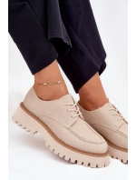 Dámské Mokasíny S Šněrováním Big Star NN274053 Béžové
