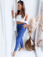 Dámské látkové kalhoty ADELIS cornflower FashionStreet UY1537