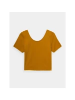 Dámské rychleschnoucí tričko na jógu 4F crop top