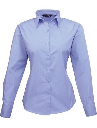 Premier PR 300 Popelínová halenka s dlouhým rukávem 39.0300 mid blue Premier PR 300 Popelínová halenka s dlouhým rukávem 39.0300 mid blue