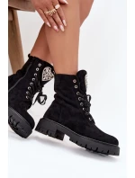 Dámské workery s krystaly Rosira – černé Dámské workery s krystaly Rosira – černé