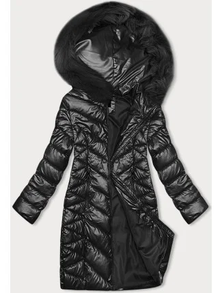 Černá dámská prošívaná zimní bunda J Style (16M9100-392)