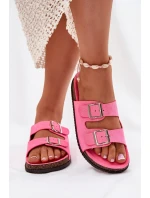 Dámské Pantofle S Přezkami Neonově Růžové Oliena