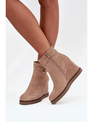 Dámské boty na platformě s ozdobným detailem béžové Marivana