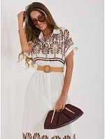 Šaty IR SK 2689 2.87 bílo-hnědá