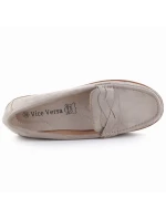 Dámské polobotky mokasíny taupe Vice Versa 834280