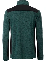 Daiber JN 862 Pánská pracovní bunda pletený fleece - Strong 02.0862 dark green melange/black Daiber JN 862 Pánská pracovní bunda pletený fleece - Strong 02.0862 dark green melange/black