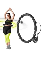 Hula Hop set HHW11 BLACK s výstupky a závažím + opasek BR163 BLACK PLUS SIZE HMS Hula Hop set HHW11 BLACK s výstupky a závažím + opasek BR163 BLACK PLUS SIZE HMS