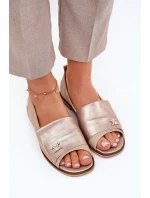 Kožené elegantní baleríny s odhalenými prsty Béžové Zazoo 1865 Kožené elegantní baleríny s odhalenými prsty Béžové Zazoo 1865