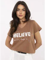 Tričko CLM TS 1726.87 světle hnědé