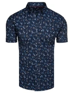Pánská tmavě modrá košile s krátkým rukávem FashionStreet KX1042
