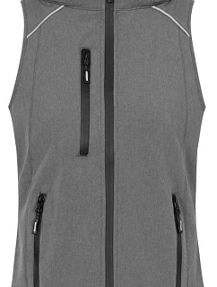Promodoro 7845 Dámská 3-vrstvá softshellová vesta 40.7845 heather grey