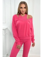 3-dílná sada mikina + top + legíny malinová 3-dílná sada mikina + top + legíny malinová