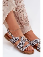 Dámské Sandály Na Plochém Podpatku Se Zlatými Hroty Bílo-Černé Zanira Dámské Sandály Na Plochém Podpatku Se Zlatými Hroty Bílo-Černé Zanira