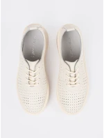 Praktické dámské Jasnobeżowy  polobotky platforma