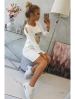 Šaty s potiskem Dream ecru Šaty s potiskem Dream ecru