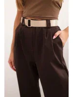 Kalhoty Summer Punto se zapínáním na nohavice hnědý