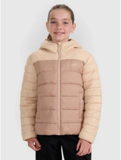 Dívčí péřová bunda se syntetickou výplní 4F 4FJRAW25TDJAF0771-83S