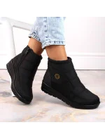 Novinky W EVE437A černé sněhule na podpatku