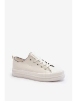 Dámské tenisky z ekologické kůže Big Star NN274847 Bílé