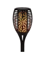 SOLÁRNÍ SVÍTILNA TANČÍCÍ PLAMENY 3V1 10X10X86CM 12 LED DIOD