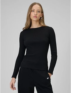 Dámský žebrovaný úplet slim fit s dlouhým rukávem 4F 4FRAW25TLONF656-20S dámské