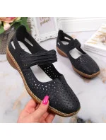 Rieker W RKR139 tmavě modrá kožená polobotka