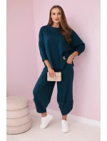 Bavlněná mikina kalhoty set námořní Bavlněná mikina kalhoty set námořní