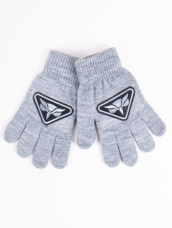 Chlapecké pětiprsté rukavice Yoclub RED-0233C-AA5B-002 Grey