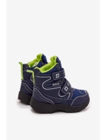 Dětské zateplené sněhule / trapery Big Star - tmavě modrá