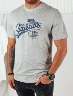 FashionStreet šedé pánské tričko s potiskem RX5365