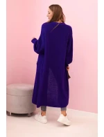 Svetr dlouhý kardigan fialový