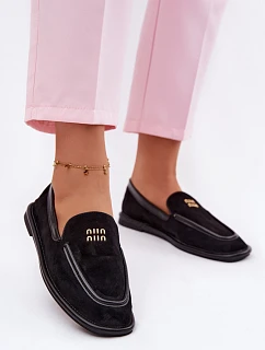 Dámské ploché mokasyny Vinceza Černé