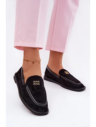 Dámské ploché mokasyny Vinceza Černé
