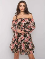 Šaty DHJ SK 15015 2.73P černá a růžová Šaty DHJ SK 15015 2.73P černá a růžová