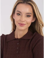 Svetr PM SW CV6679.32 tmavě hnědý Svetr PM SW CV6679.32 tmavě hnědý