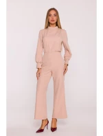 M879 Kombinéza se stojáčkem - béžová M879 Kombinéza se stojáčkem - béžová